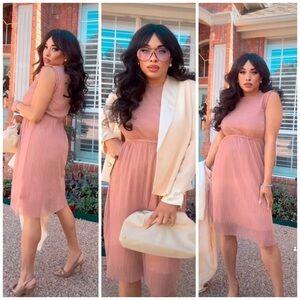 Molly Bracken Blush Pink Midi Dress- IM